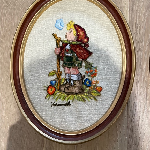 Vintage Hummel Needle Work Wall Art - Picture 2 of 4